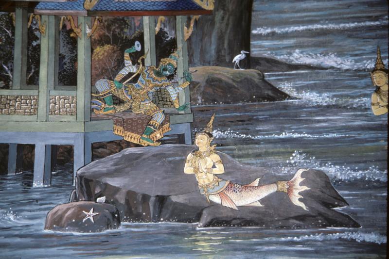 <img typeof="foaf:Image" src="http://statelibrarync.org/learnnc/sites/default/files/images/thai_rama_129.jpg" width="1024" height="683" alt="Ravana instructs mermaid daughter to ruin Rama's bridge" title="Ravana instructs mermaid daughter to ruin Rama's bridge" />