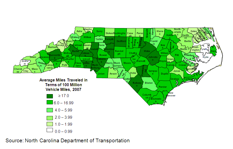 Vehicle miles traveled, 2007