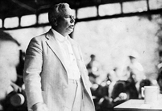 Governor Thomas Walter Bickett giving a speech. Image from the North Carolina Museum of History.