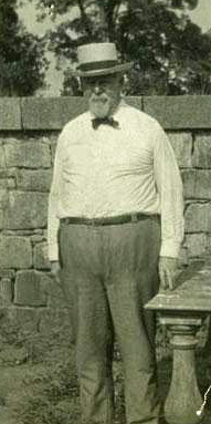 Photograph of Agriculture Comissioner William Alexander Graham at the grave of William R. Davie circa 1923. Image from the North Carolina Museum of History.