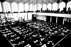 Governor Robert W. Scott, January 14, 1971, State Legislative building. From the General Negative Collection, North Carolina State Archives, call #:  N_72_12_214. 