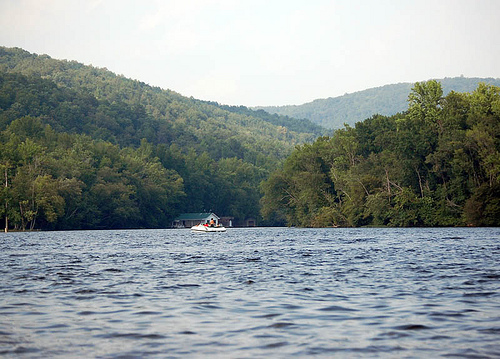 "Uwharrie Mountains and Lake Tillery, NC." Image courtesy of Flickr user James Willamore. 